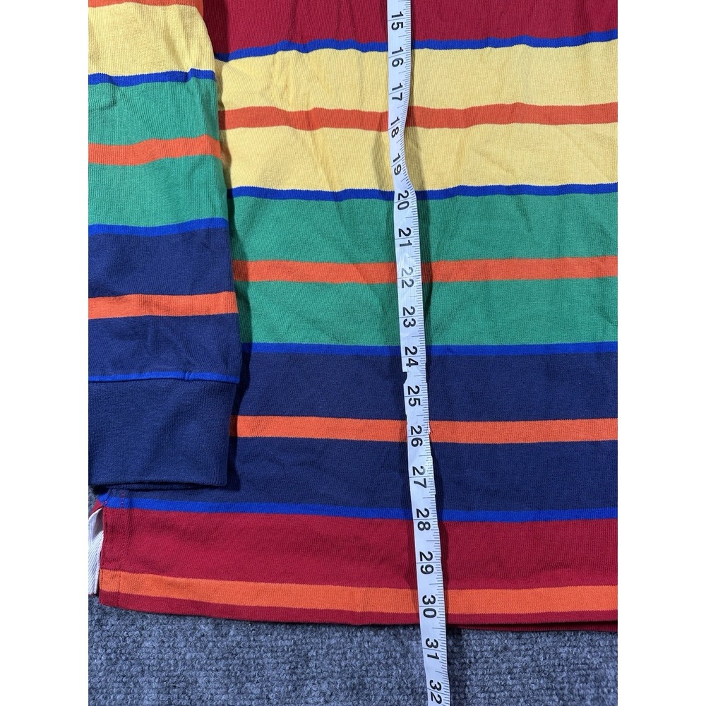 Polo Ralph Lauren The Iconic Rugby Shirt Long Sleeve Men's Sz M Yellowfin Multi - Picture 7 of 9